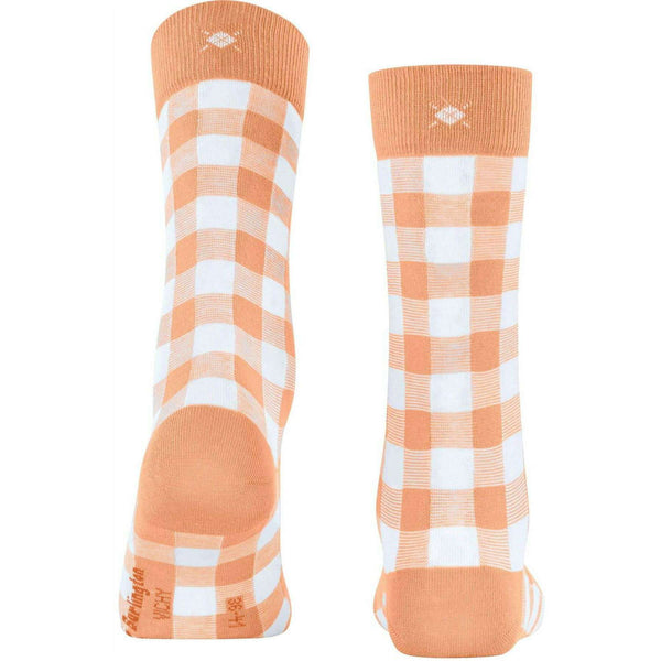 Burlington Orange Vichy Socks