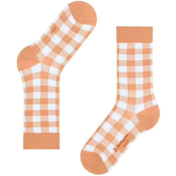 Burlington Orange Vichy Socks