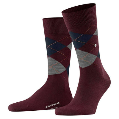 Burlington Red Edinburgh Socks