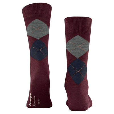 Burlington Red Edinburgh Socks