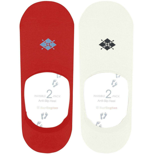 Burlington Red Everyday 2-Pack No Show Socks