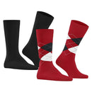 Burlington Red Everyday Argyle Mix 2-Pack Socks