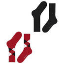 Burlington Red Everyday Argyle Mix 2-Pack Socks