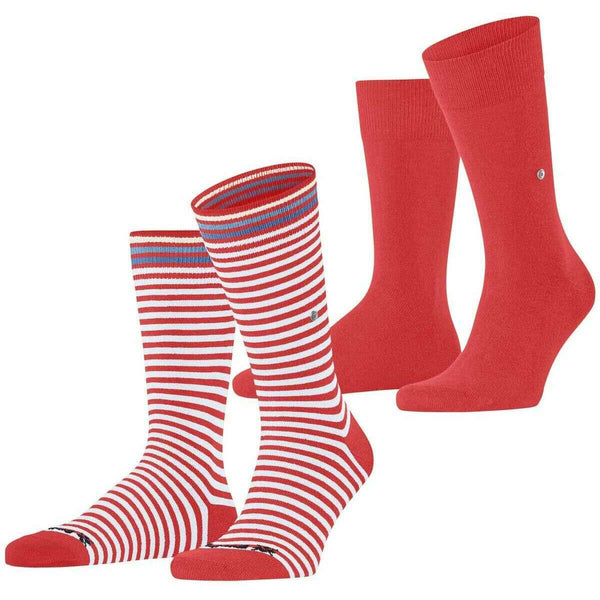 Burlington Red Everyday Stripe Mix 2-Pack Socks