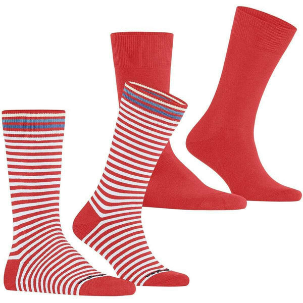 Burlington Red Everyday Stripe Mix 2-Pack Socks
