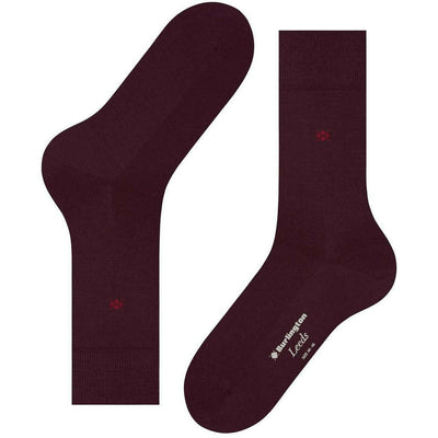 Burlington Red Leeds Socks