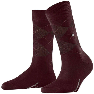 Burlington Red Marylebone Lurex Socks