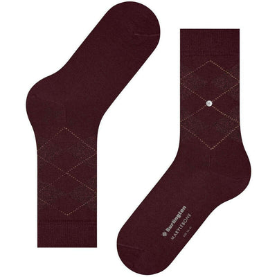 Burlington Red Marylebone Lurex Socks