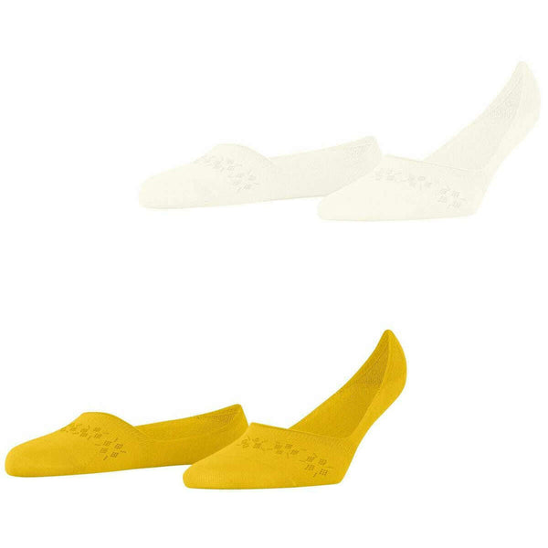 Burlington White Everyday 2-Pack Invisible Socks