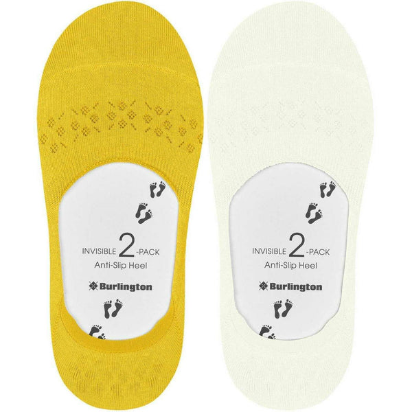 Burlington White Everyday 2-Pack Invisible Socks