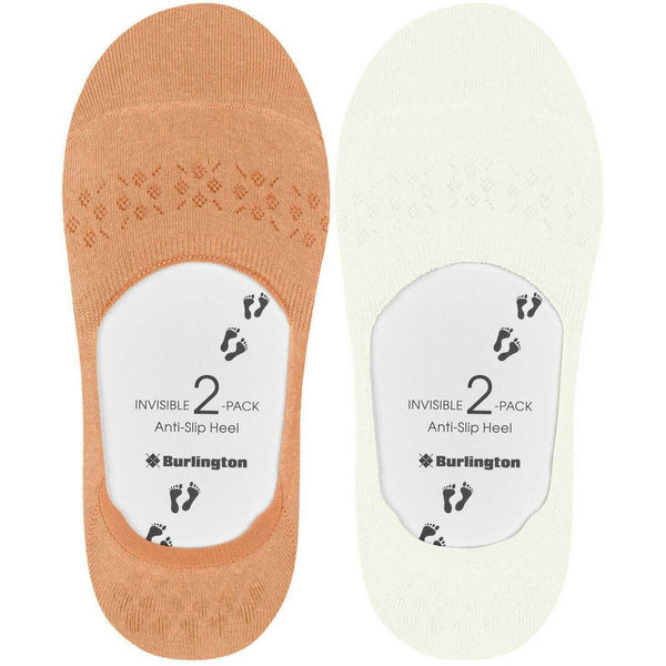 Burlington White Everyday 2-Pack Invisible Socks