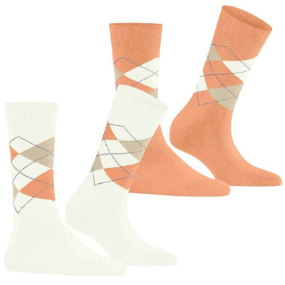 Burlington White Everyday Argyle 2-Pack Socks