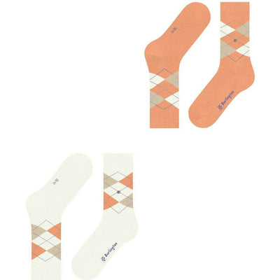 Burlington White Everyday Argyle 2-Pack Socks