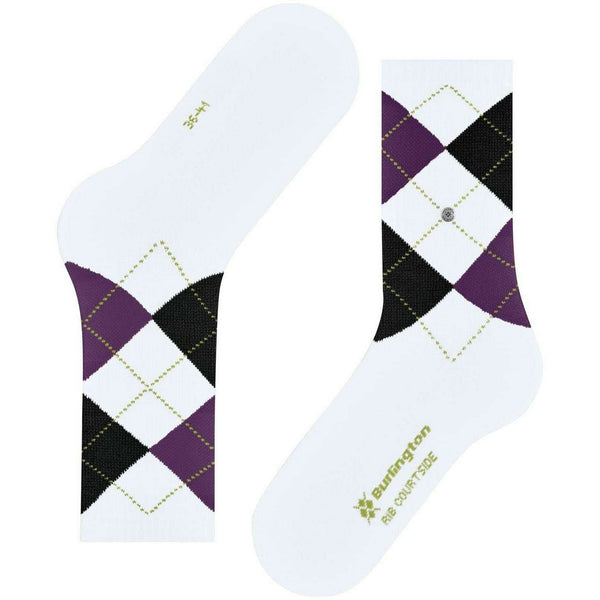 Burlington White Rib Courtside Socks