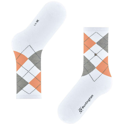 Burlington White Rib Courtside Socks