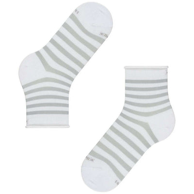 Burlington White Swansea Short Socks