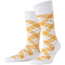 Burlington White Tartan Socks