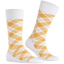 Burlington White Tartan Socks