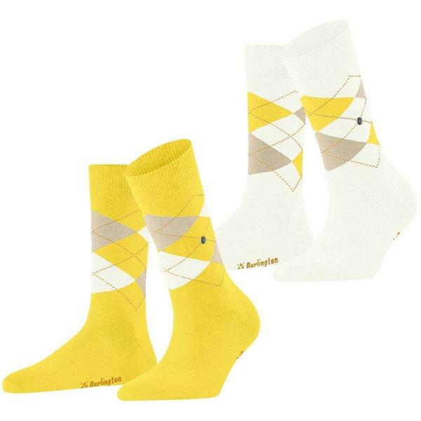 Burlington Yellow Everyday Argyle 2-Pack Socks