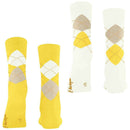 Burlington Yellow Everyday Argyle 2-Pack Socks