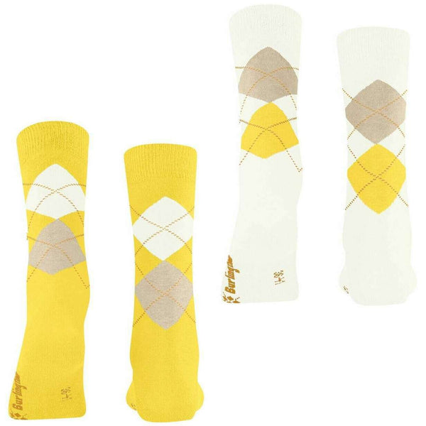 Burlington Yellow Everyday Argyle 2-Pack Socks