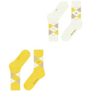 Burlington Yellow Everyday Argyle 2-Pack Socks