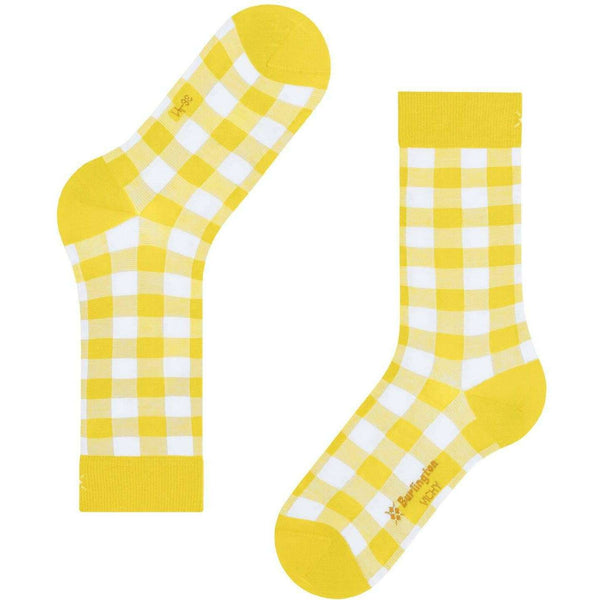 Burlington Yellow Vichy Socks