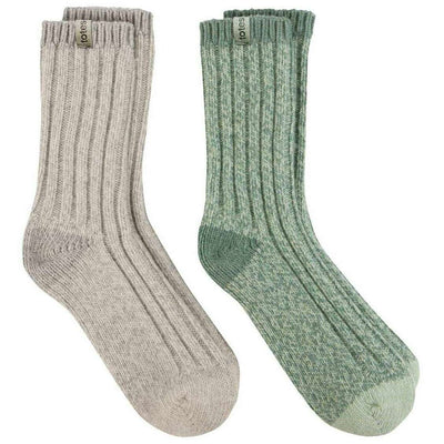 totes-toasties-green-2-pack-chunky-twist-wool-boot-socks-34518058