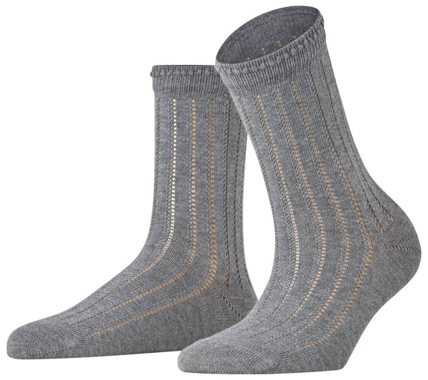 Falke Grey Eyelet Socks