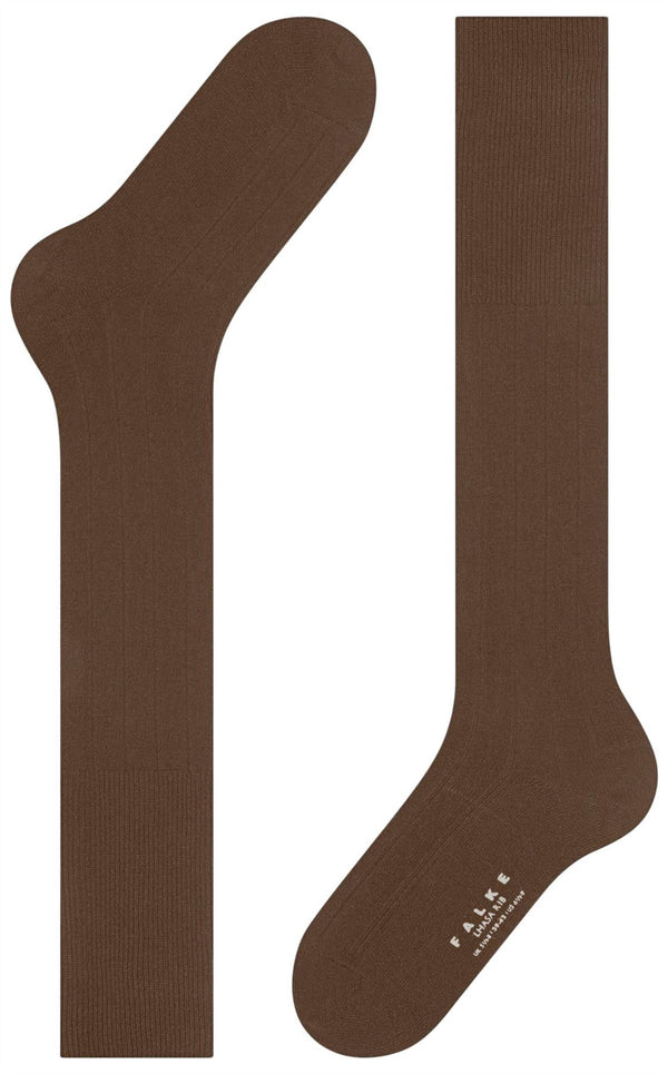 Falke Brown Lhasa Rib Knee High Socks
