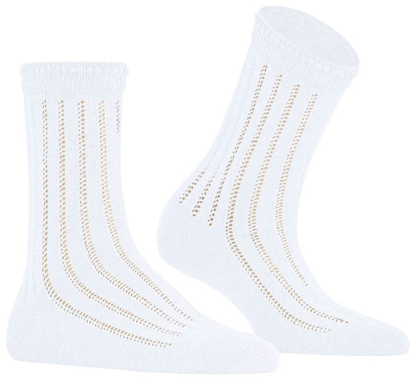 Falke White Eyelet Socks