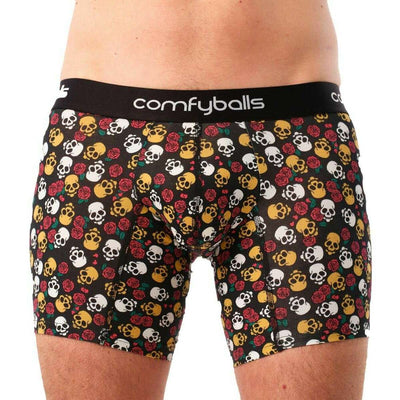 Comfyballs Black Cotton Long Boxer