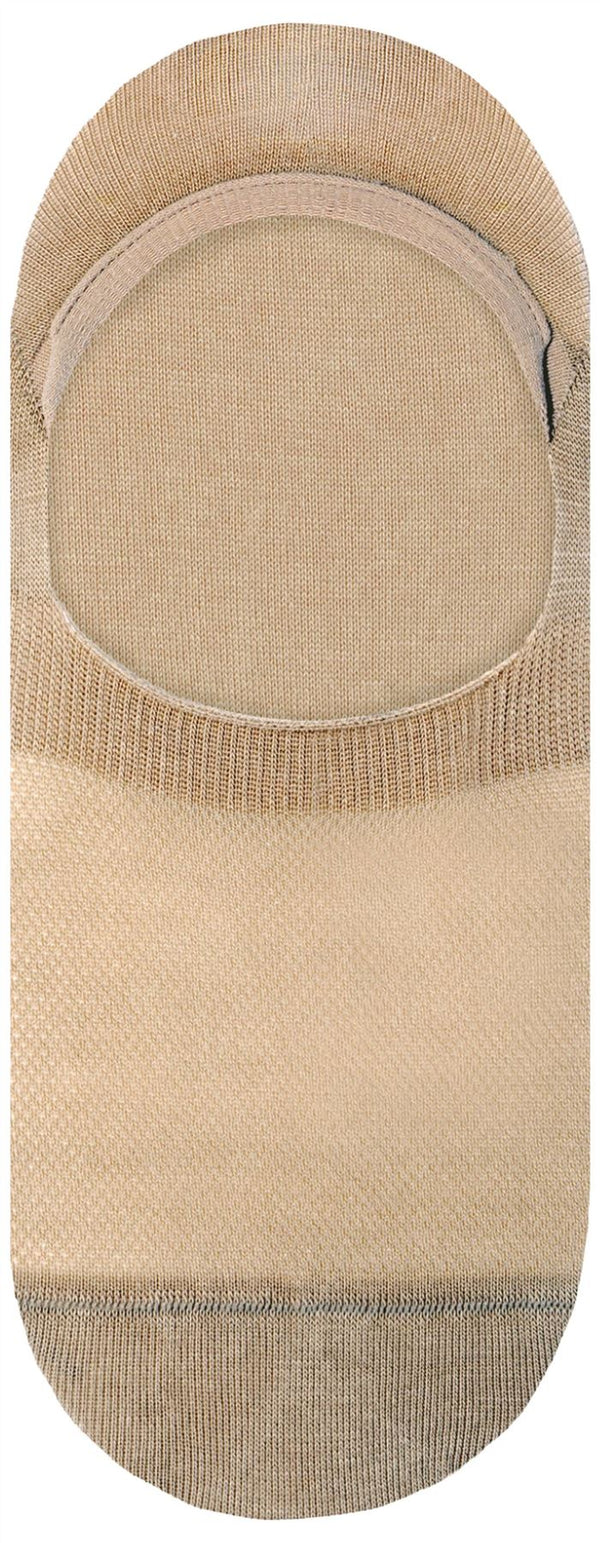 Pantherella Beige Palma Merino Wool Invisible Socks