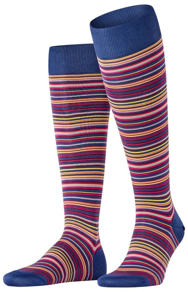 Falke Blue Microblock Knee High Socks