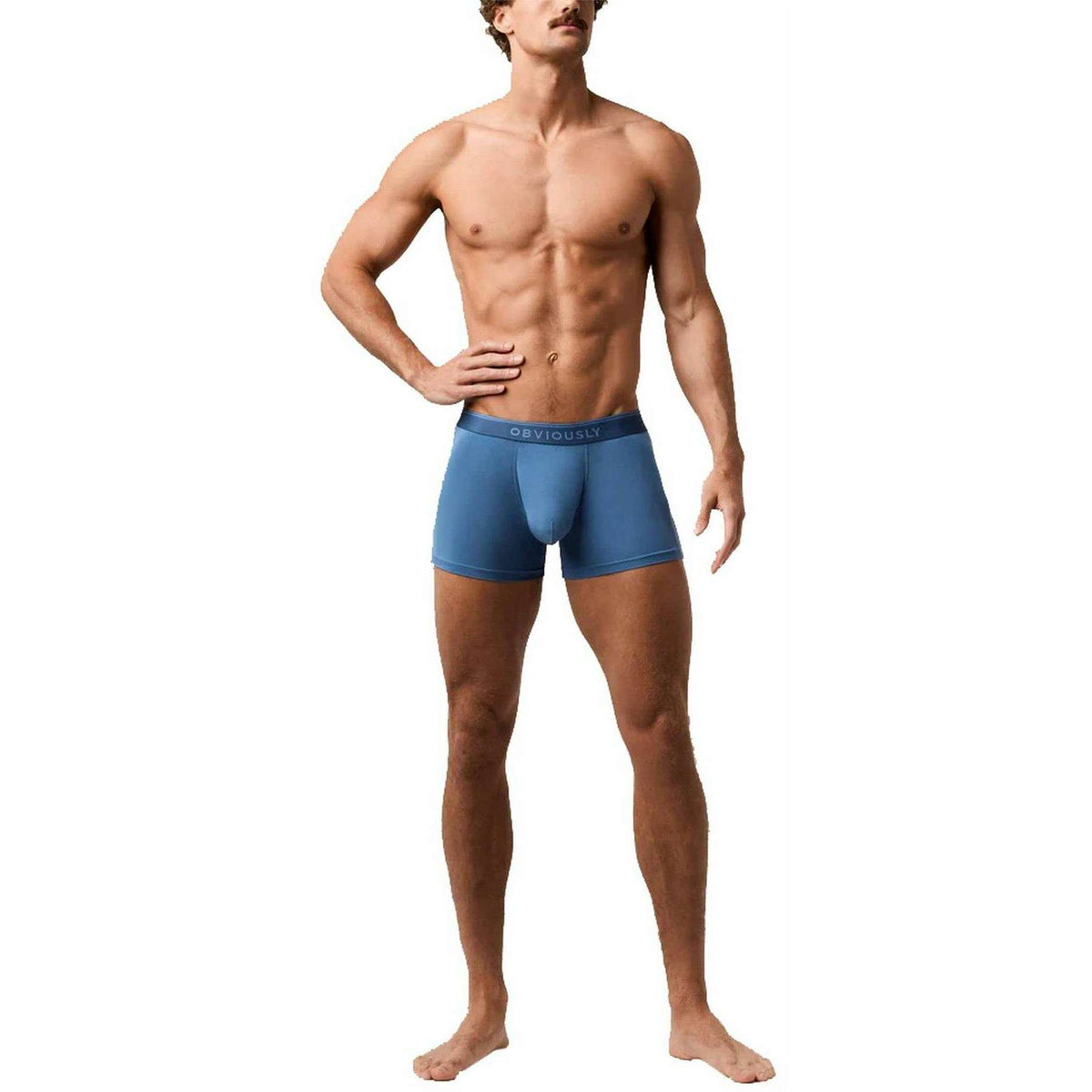 Obviously Blue PrimeMan Boxer Brief 3inch Leg | The Socks Emporium
