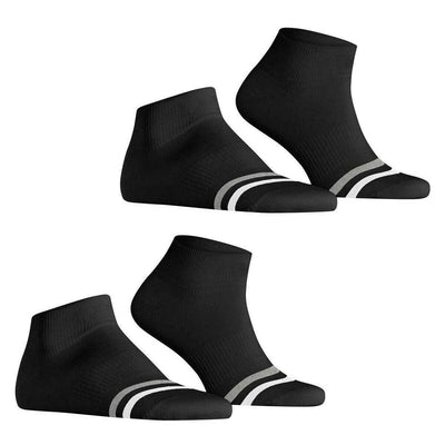 Esprit Black Accent Stripe 2 Pack Sneaker Socks