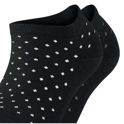 Esprit Black Fine Dot 2 Pack Sneaker Socks