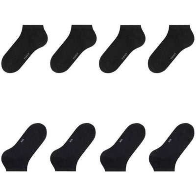 Esprit Black Solid Sneaker 4 Pack Socks