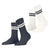 Esprit Black Tennis Stripe 2 Pack Socks