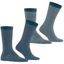 Esprit Blue Allover Stripe 2 Pack Socks