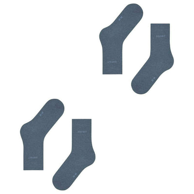 Esprit Blue Uni 2 Pack Socks