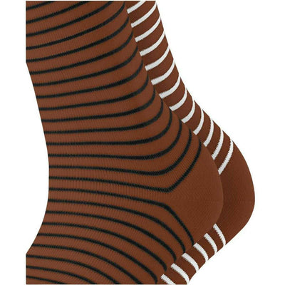 Esprit Brown Fine Line 2 Pack Socks