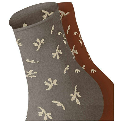 Esprit Brown Twig Short 2 Pack Socks