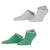 Esprit Green Allover Stripe 2 Pack Sneaker Socks