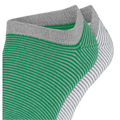 Esprit Green Allover Stripe 2 Pack Sneaker Socks