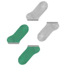 Esprit Green Allover Stripe 2 Pack Sneaker Socks