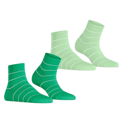 Esprit Green Fine Line 2 Pack Short Socks