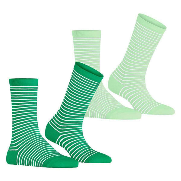 Esprit Green Fine Line 2 Pack Socks