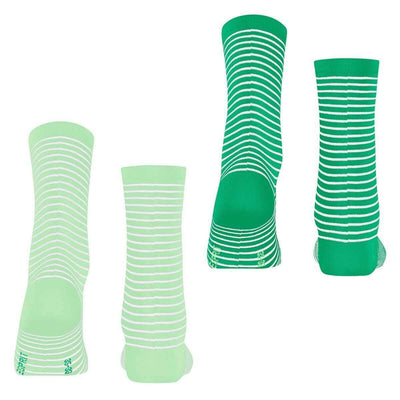 Esprit Green Fine Line 2 Pack Socks