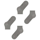 Esprit Grey Basic Pure 2 Pack Short Socks